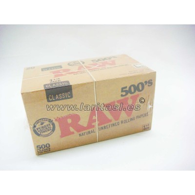 Papel Raw 500 (caja 20 librillos)